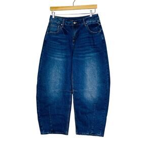 Sidefeel Barrel Jeans 10 Medium Wash Trendy